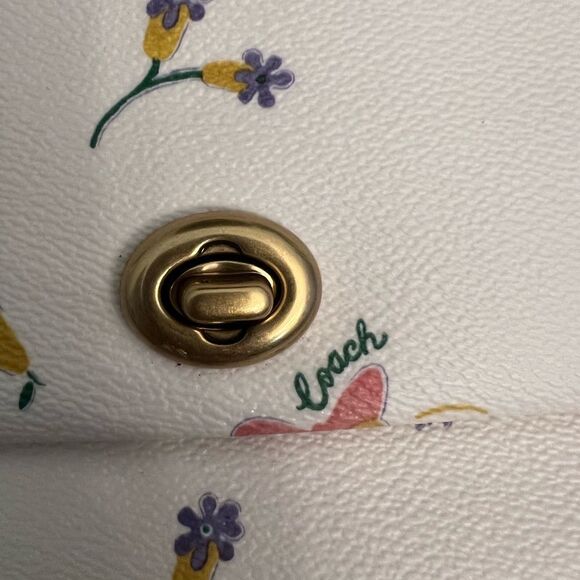 Coach NWOT small dreamy butterfly, floral, fruit and veg envelope clutch bag. - Picture 2 of 10